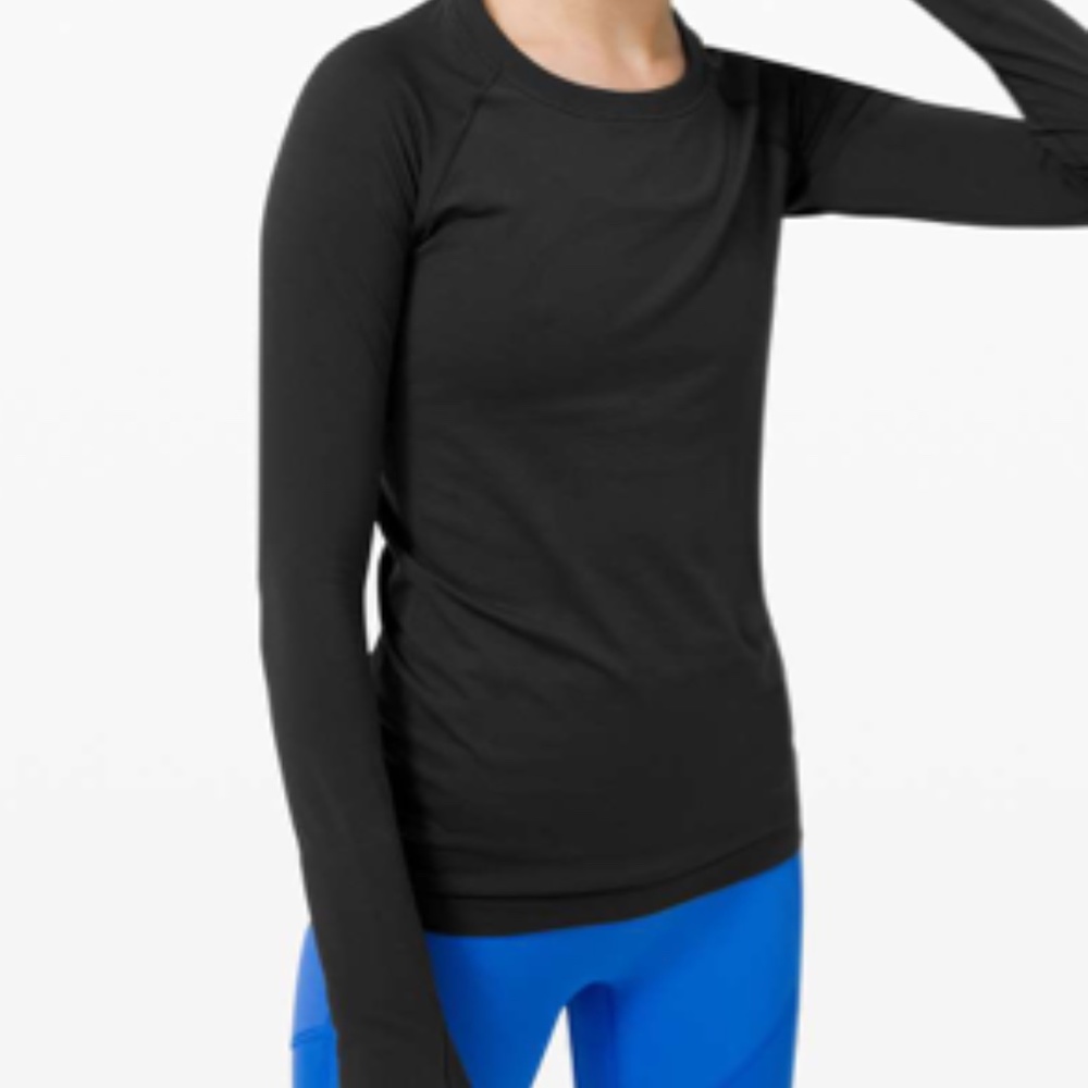 Lululemon Swiftly Tech Long Sleeve Black/Black Womens Size 6